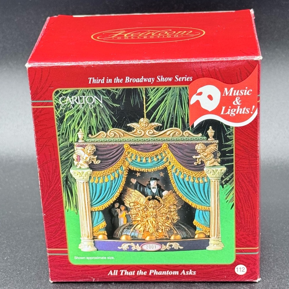 2001 Phantom of the Opera All That the Phantom Asks Christmas Tree Ornament